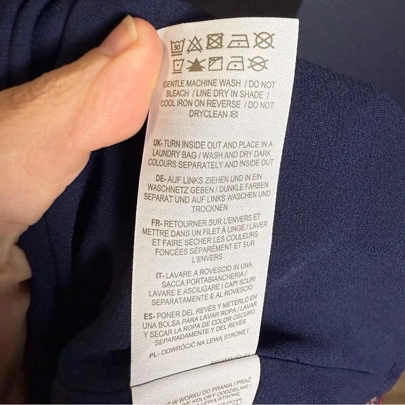 Boden Square Neck Floral Printed Top, Navy Multicolor, Size 10 - Picture 9 of 9